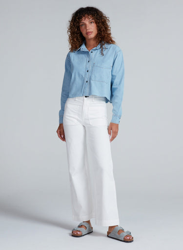 Cropped Denim Shirt