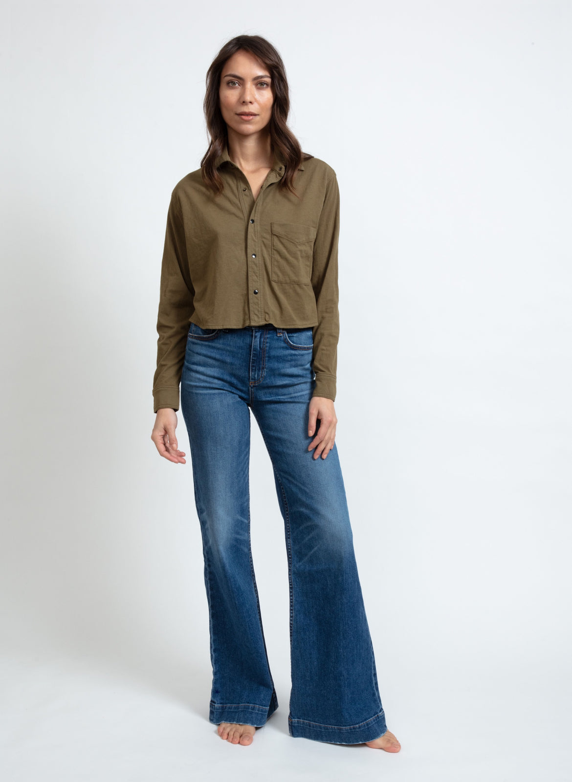 CROPPED KNIT SHIRT