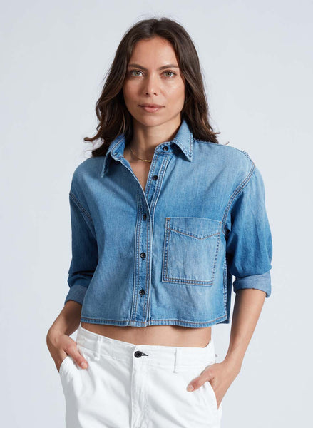 Cropped Denim Shirt – ASKK NY - Main Image