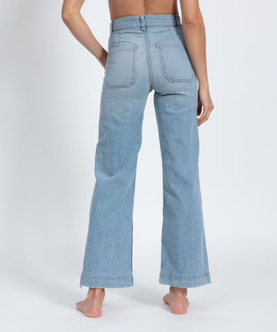 ASKK NY Sailor High Waist Wide Leg Jeans Water Street